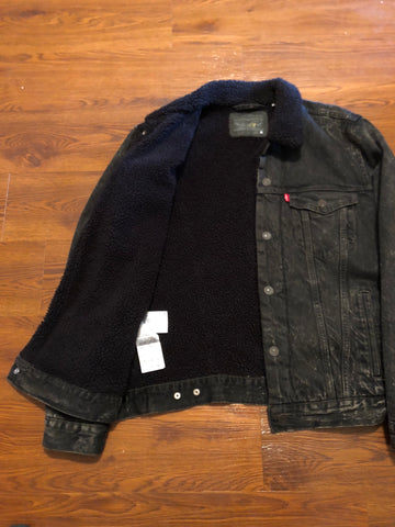 vintage levis black denim jacket