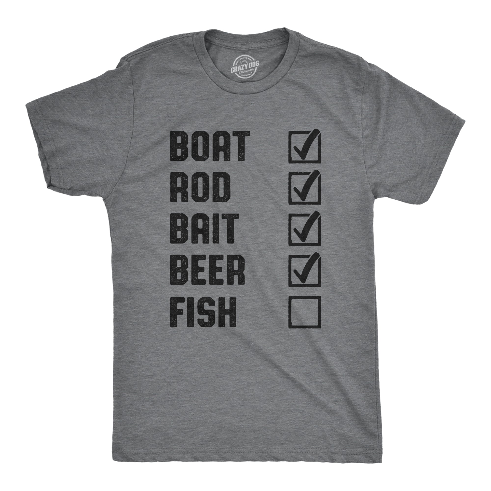 Hunting And Fishing Men's T Shirt - Crazy Dog T-Shirts