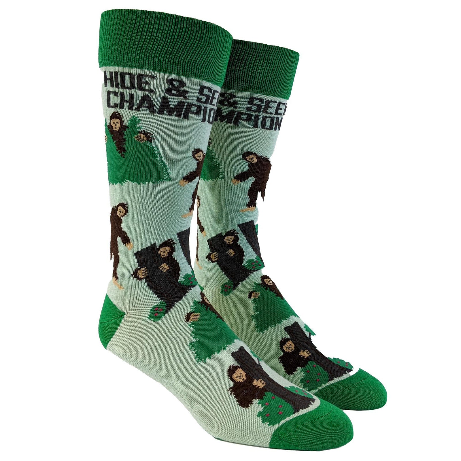 Womens Bigfoot Hide And Seek Champion Socks - Crazy Dog T-Shirts