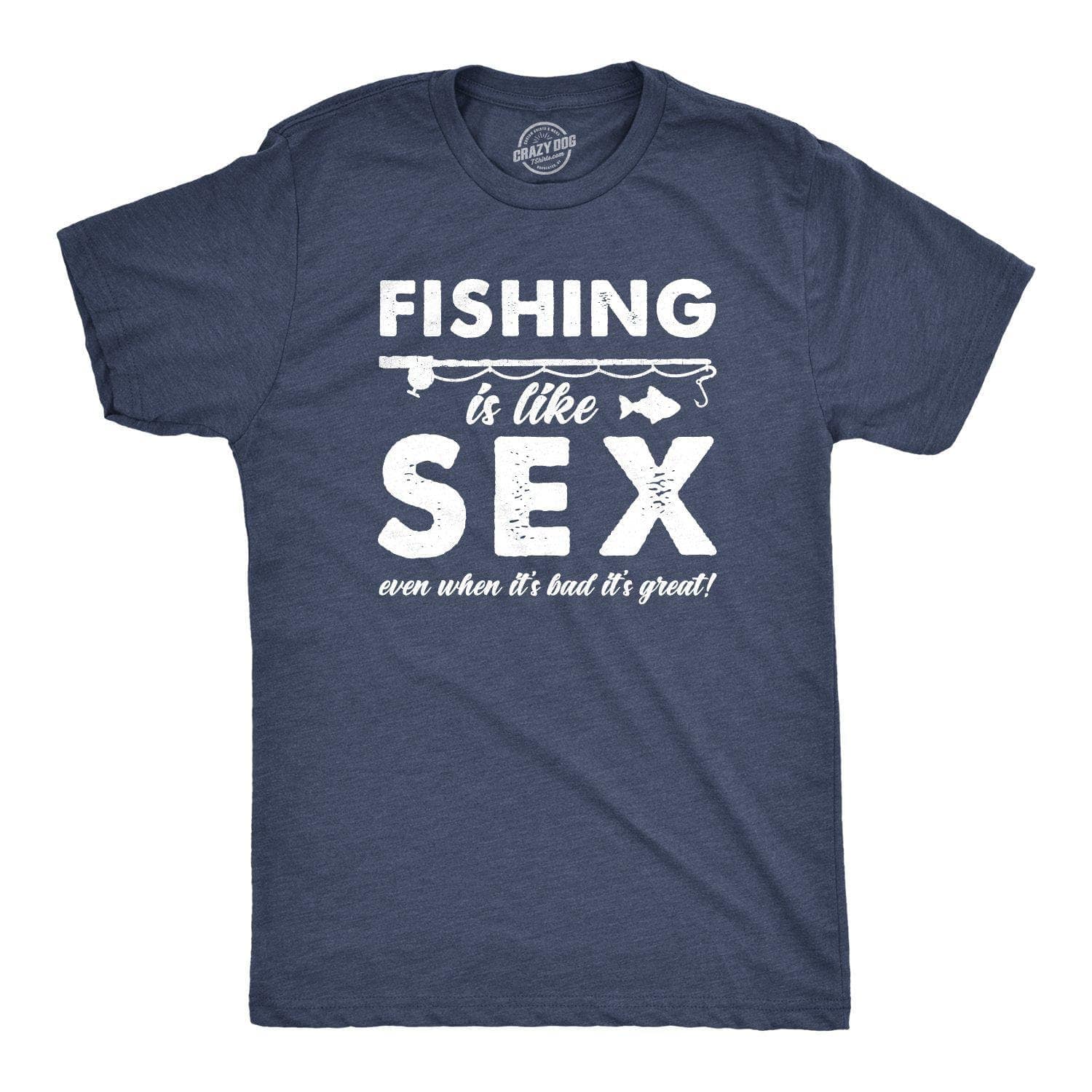 Crazy Dog T-Shirts Mens I Hate Being So Sexy But I'm A Fisherman So I Can't Help It Funny Fishing Tee, Medium