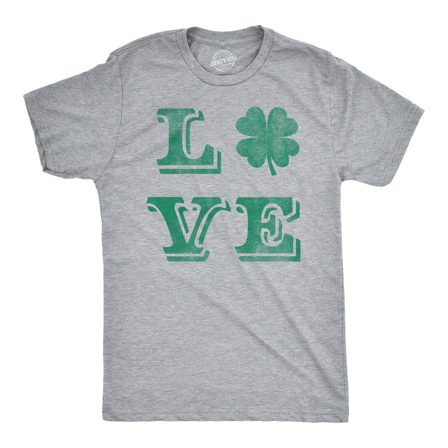 Mens Lucky Brand 4 Leaf Clover Olive Green T-Shirt Size Medium 