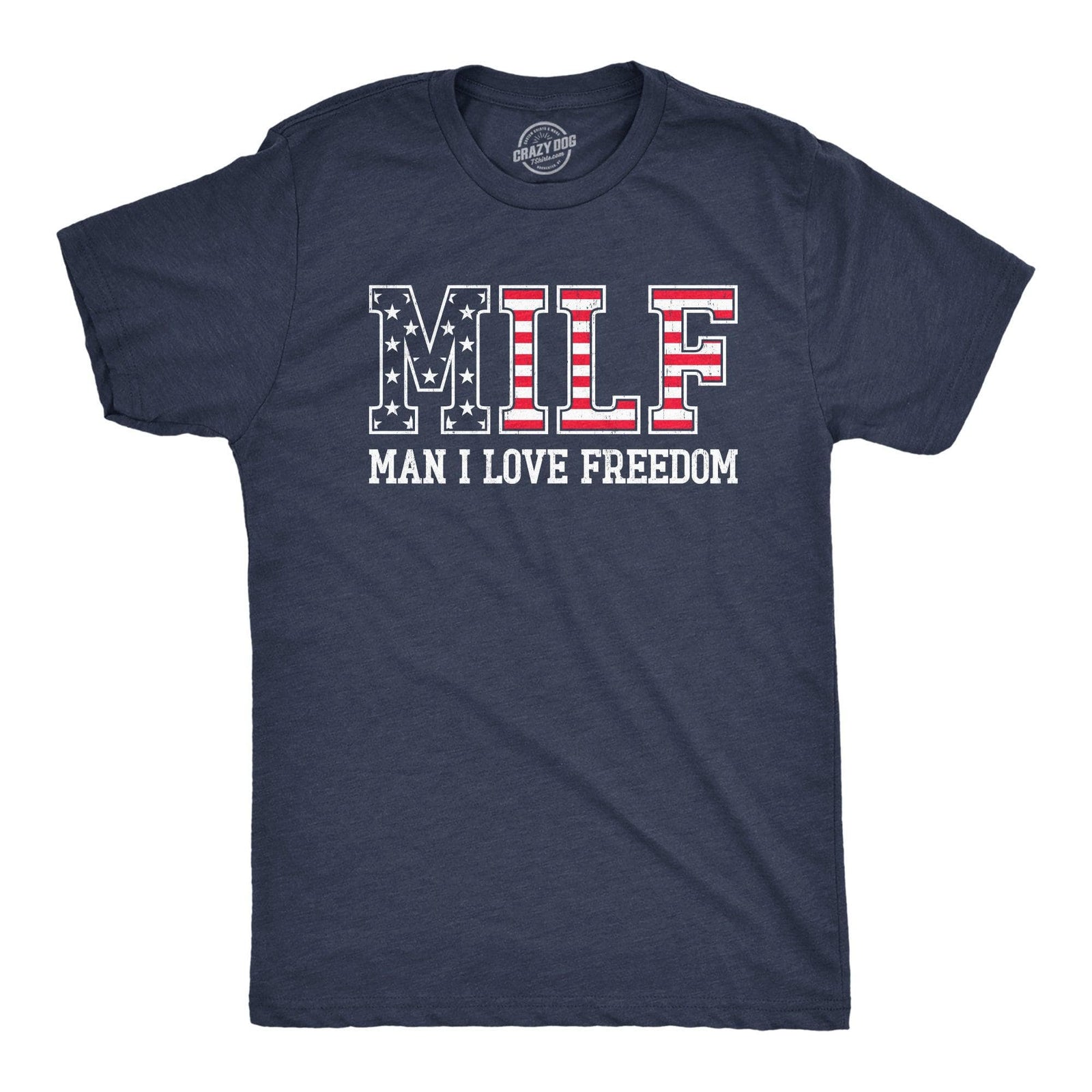 MILF Man I Love Freedom Women's T Shirt - Crazy Dog T-Shirts