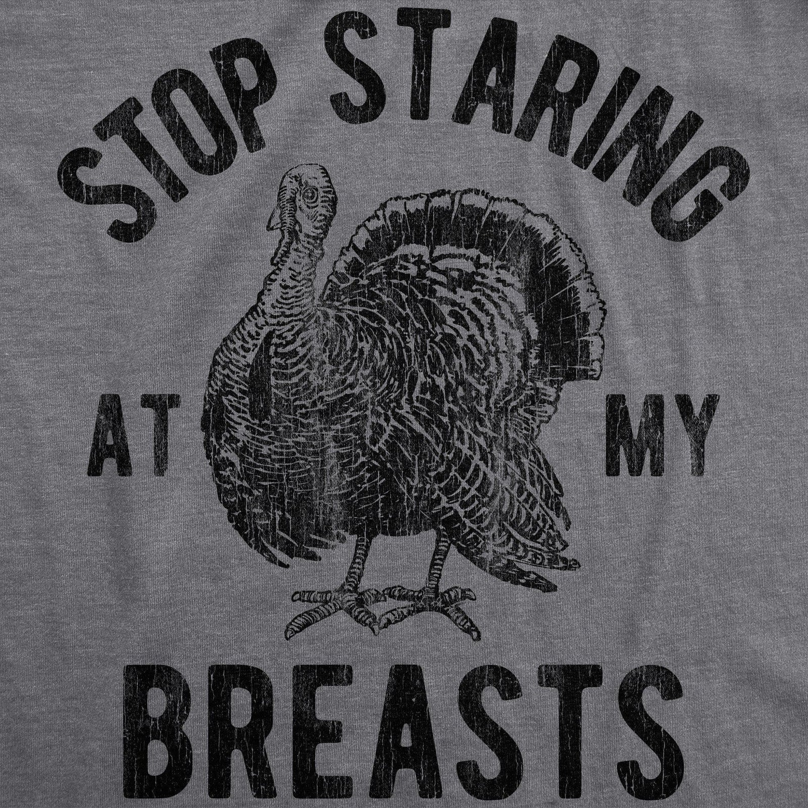Stop Staring At My Breasts Women's T Shirt - Crazy Dog T-Shirts