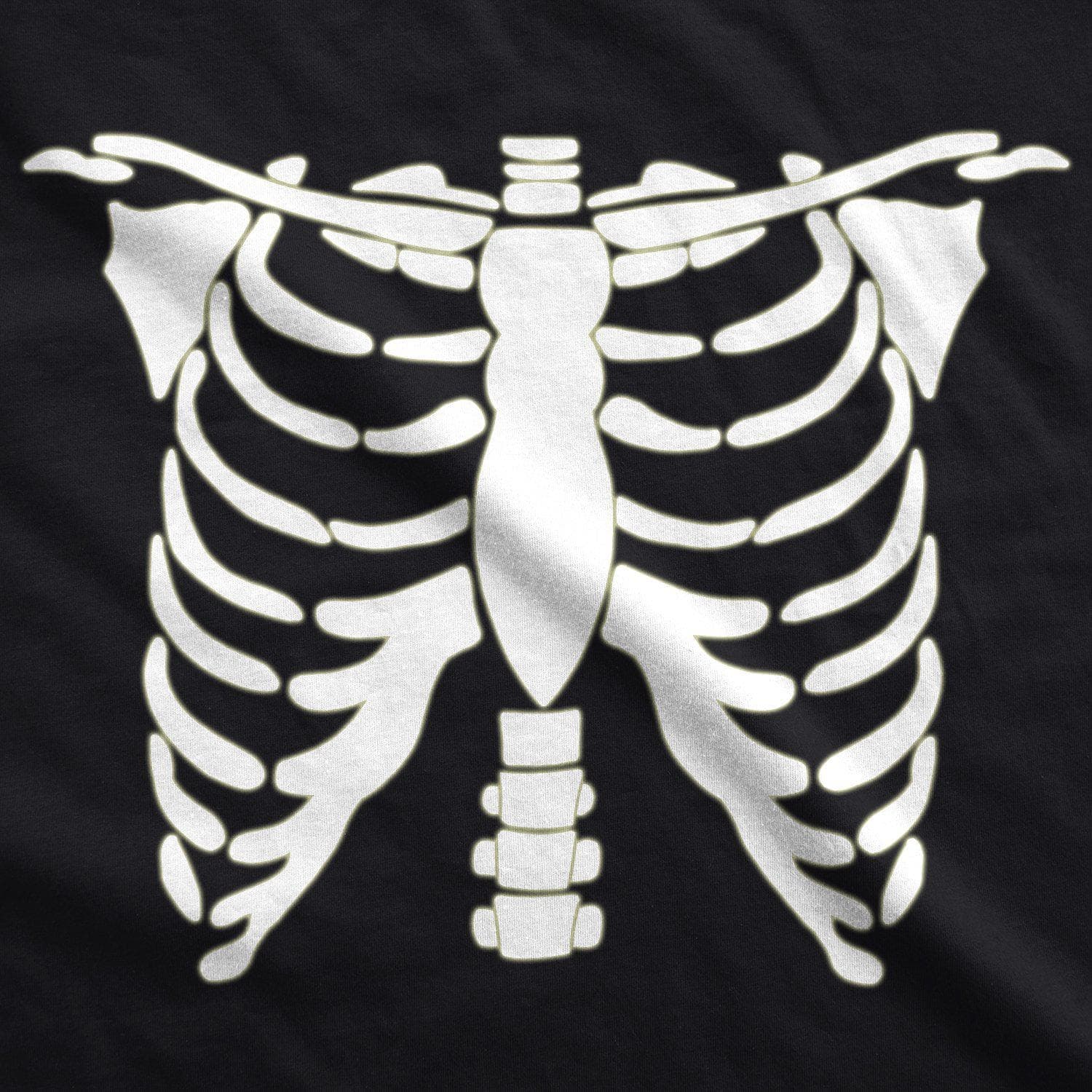 Glowing Skeleton Rib Cage Halloween Men's Tshirt - Crazy Dog T-Shirts