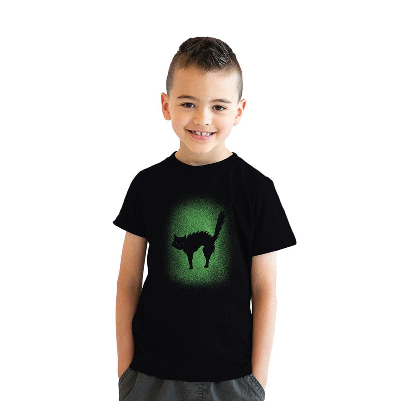 Glowing Cat Youth Tshirt - Crazy Dog T-Shirts