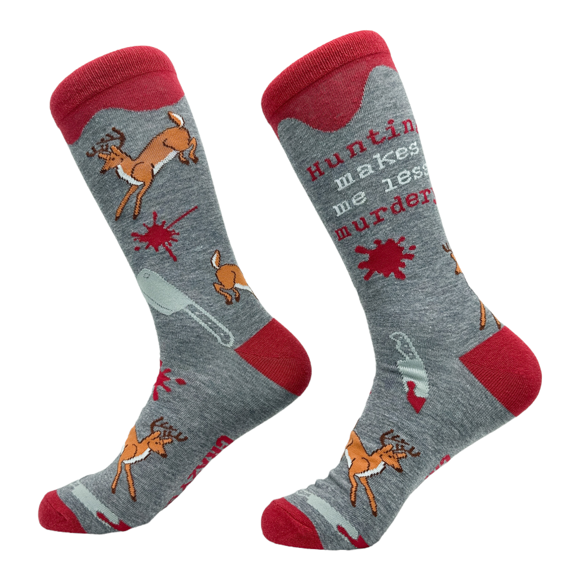 Men's I Like Hunting And Maybe 3 People Socks - Crazy Dog T-Shirts