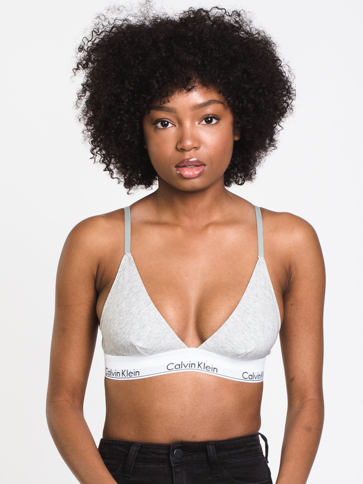 Calvin Klein Modern Cotton One Shoulder Unlined Wireless Bralette - QF7007  