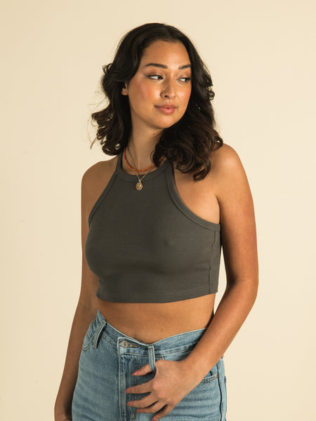 Harlow High Neck Racerback Tank Top