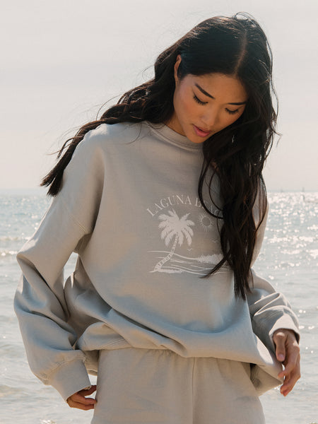 Harlow Michelle Print Crewneck - Laguna Beach