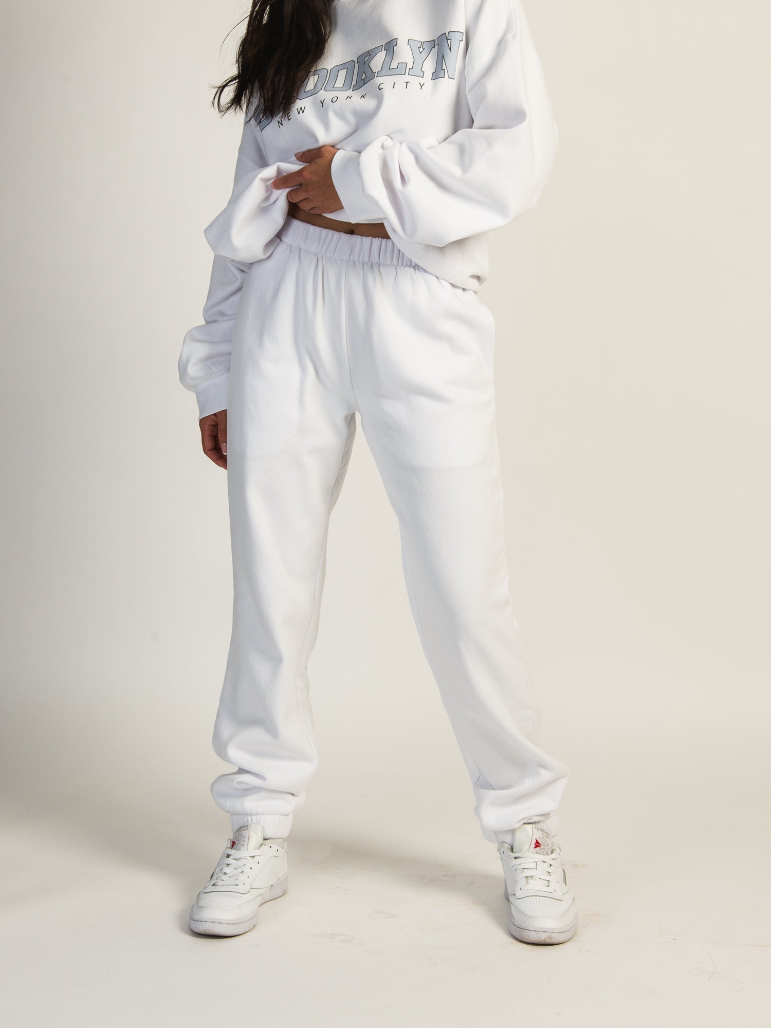 HARLOW ANDI CARGO SWEATPANTS - CREAM