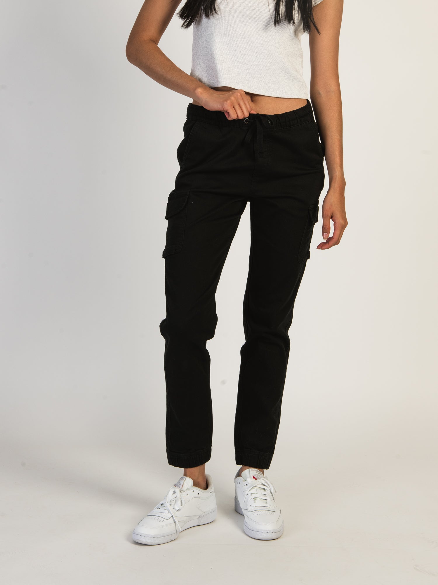 Fashionable Cargo Hose Multi Pocket Trousers Jogging Pant Ladies Solid