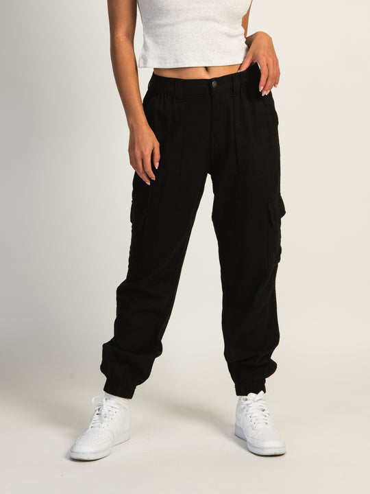 ZAFUL Cargo Pants for Women High Waisted Jogger Pants Outdoor Sweatpants  Casual Pants with Chain (1-Black,S) at  Women's Clothing store