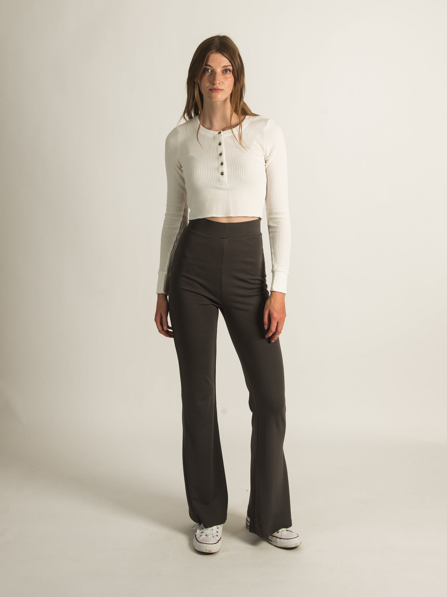 HARLOW HIGH RISE VEGAN LEATHER PANTS - CLEARANCE