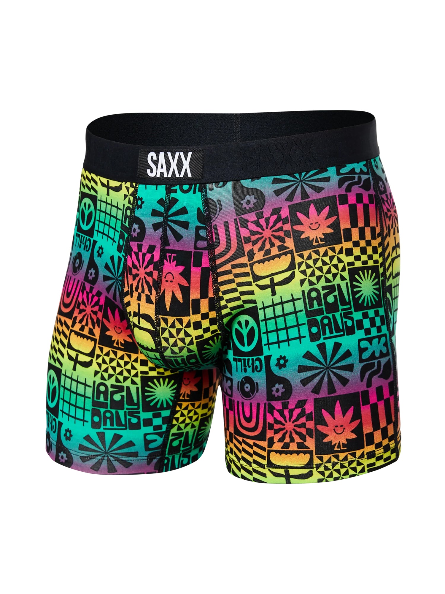 Saxx Vibe Boxers - Black Candy Canes