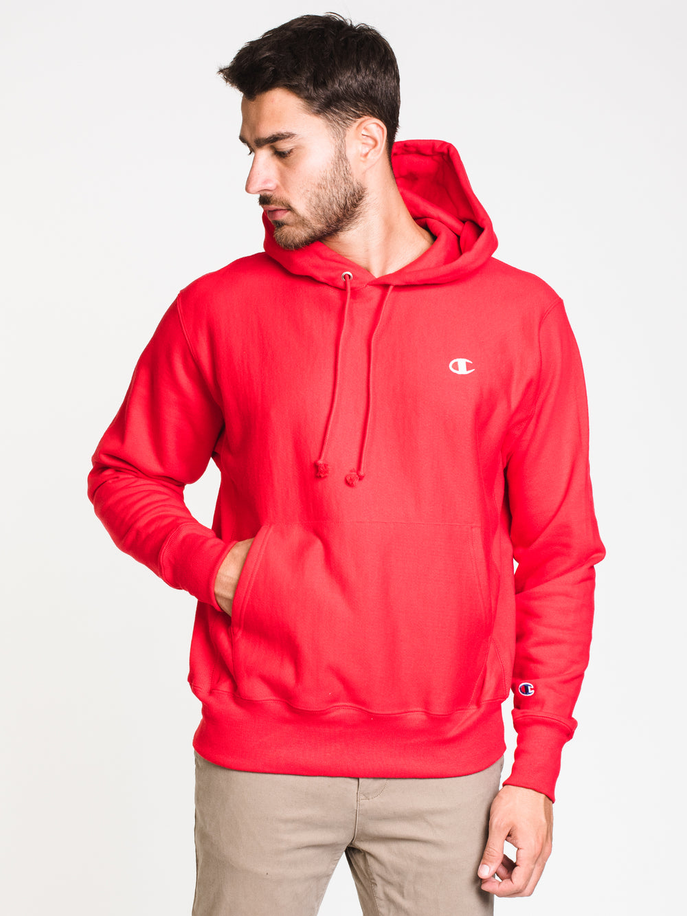 MENS RW PULLOVER HOODIE- SCARLET RED - CLEARANCE