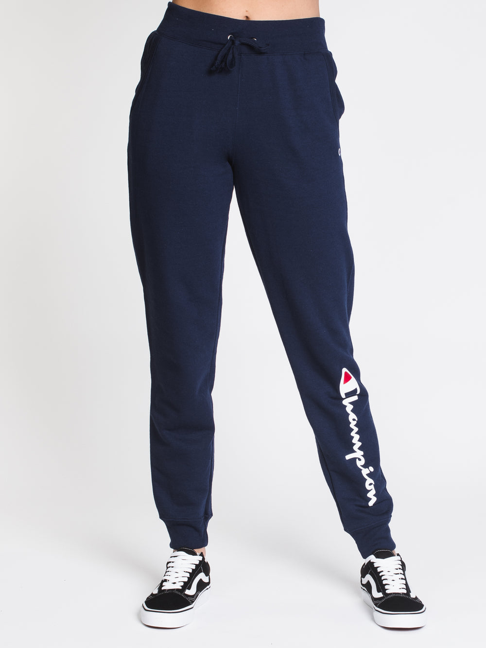 navy blue fleece joggers