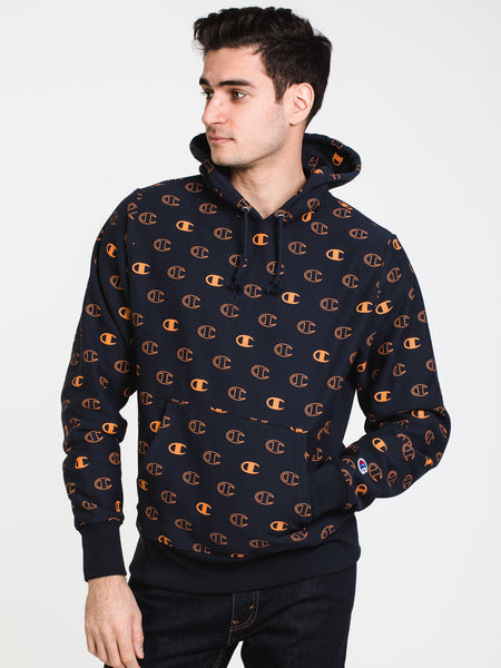 Mens Rw Spaced Logo All Over Print Pullover Hd-nvy - Clearance