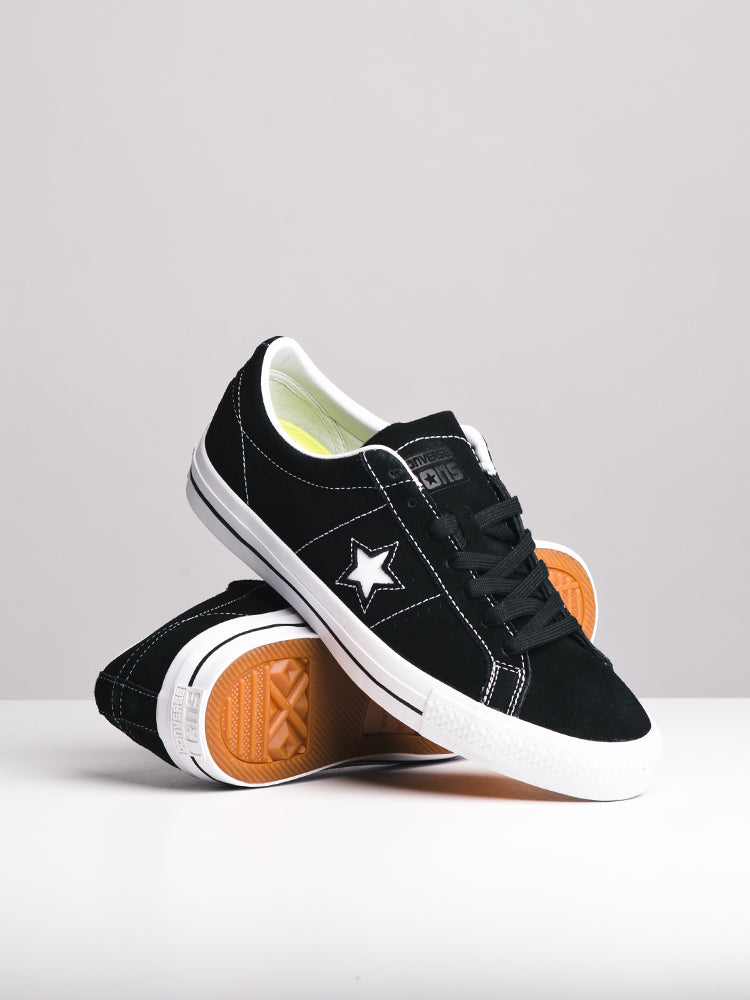 MENS ONE STAR PRO BLACK/WHITE SNEAKERS - CLEARANCE