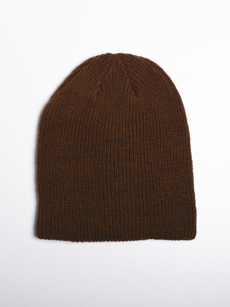 Classic Solid Beanie Brown Clearance