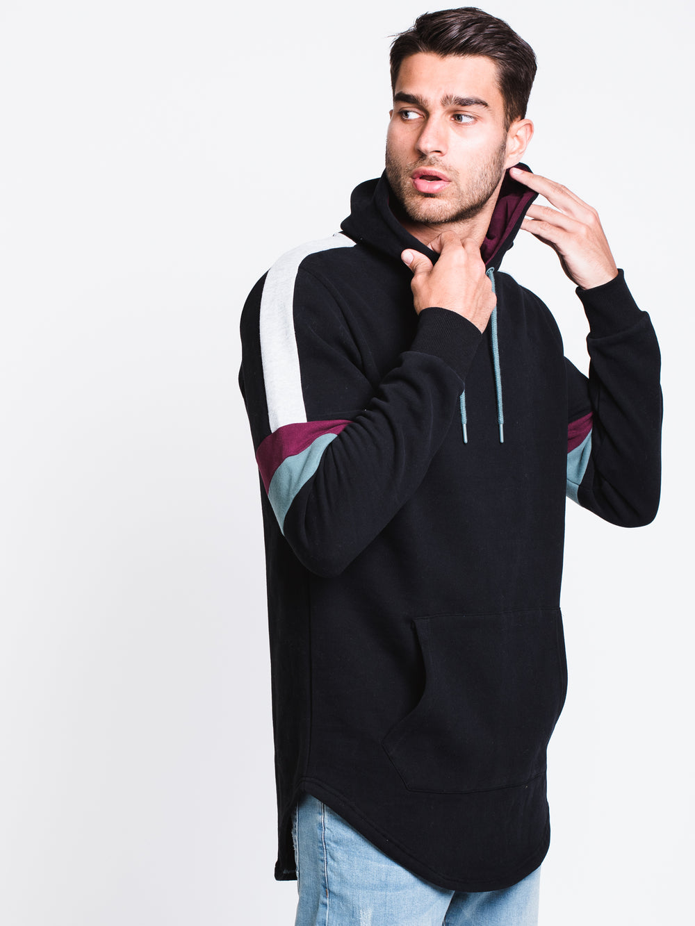 longline hoodie mens