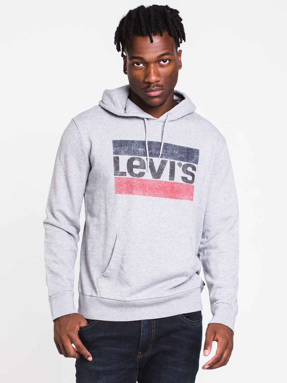 grey levis hoodie mens