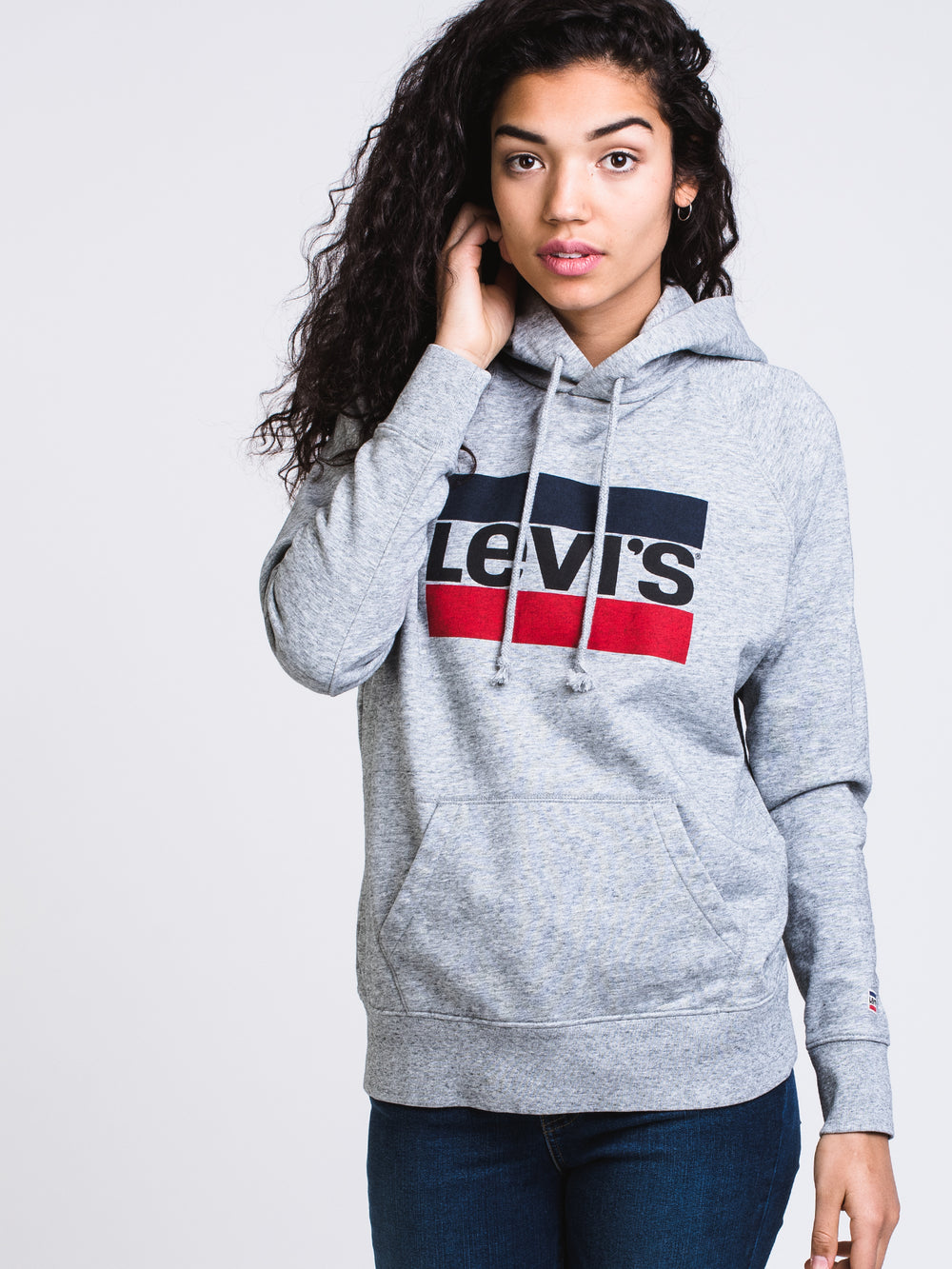 womens grey levi hoodie