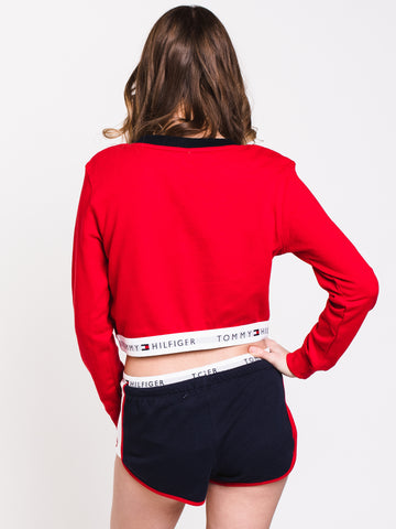 tommy hilfiger red sweatshirt women's