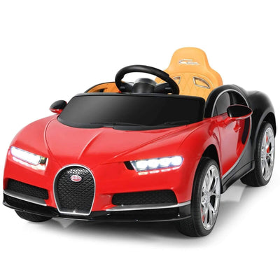 Costway Ride On Cars Red 12V Licensed Bugatti Chiron Kids Ride on Car