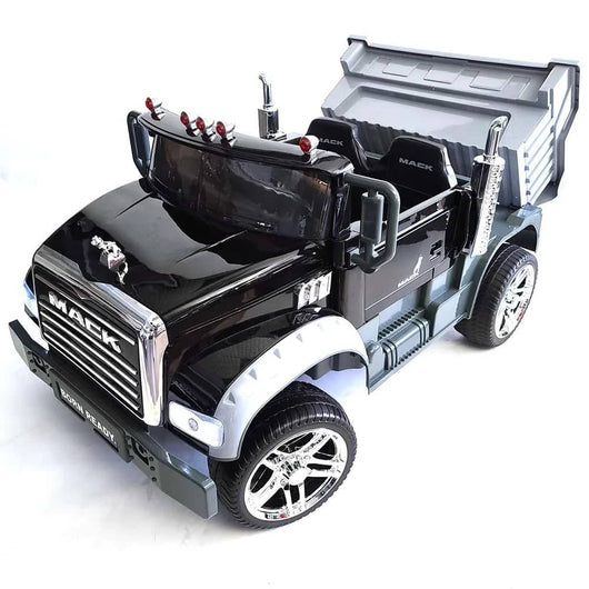 Kids Electric Ride On Mack Truck Black - Little Riderz