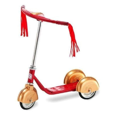 Morgan Cycle Kick Scooter Morgan Cycle Retro Style 3 Wheel Kick Scooter Red/Gold-31216RG