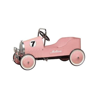 Morgan Cycle Pedal Car Morgan Cycle Retro Style Steel Pedal Car Pink-21113