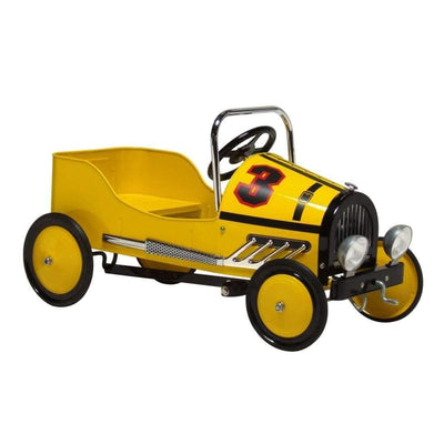 Morgan Cycle Pedal Car Morgan Cycle Retro Style Steel Pedal Car Yellow-21115