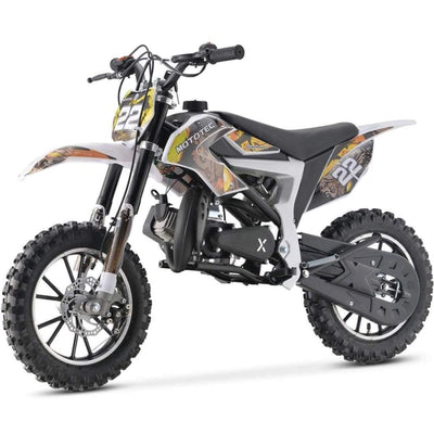 MotoTec Dirt Bike MotoTec 50cc Demon Kids Gas Dirt Bike Yellow