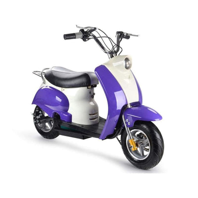 MotoTec Electric Moped MotoTec 24v Electric Moped Purple-MT-EM-Purple