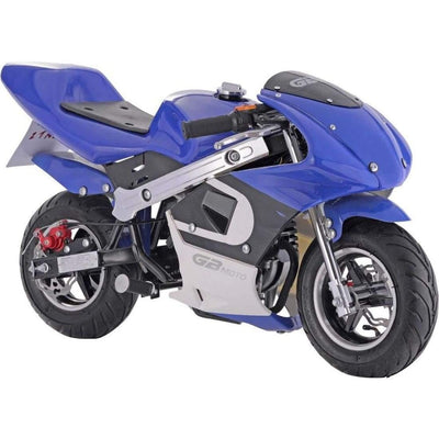 MotoTec Gas Pocket Bike MotoTec GBmoto Gas Pocket Bike 40cc 4-Stroke Blue-MT-GP-GBmoto-Blue