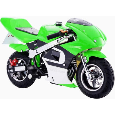 MotoTec Gas Pocket Bike MotoTec GBmoto Gas Pocket Bike 40cc 4-Stroke Green-MT-GP-GBmoto-Green