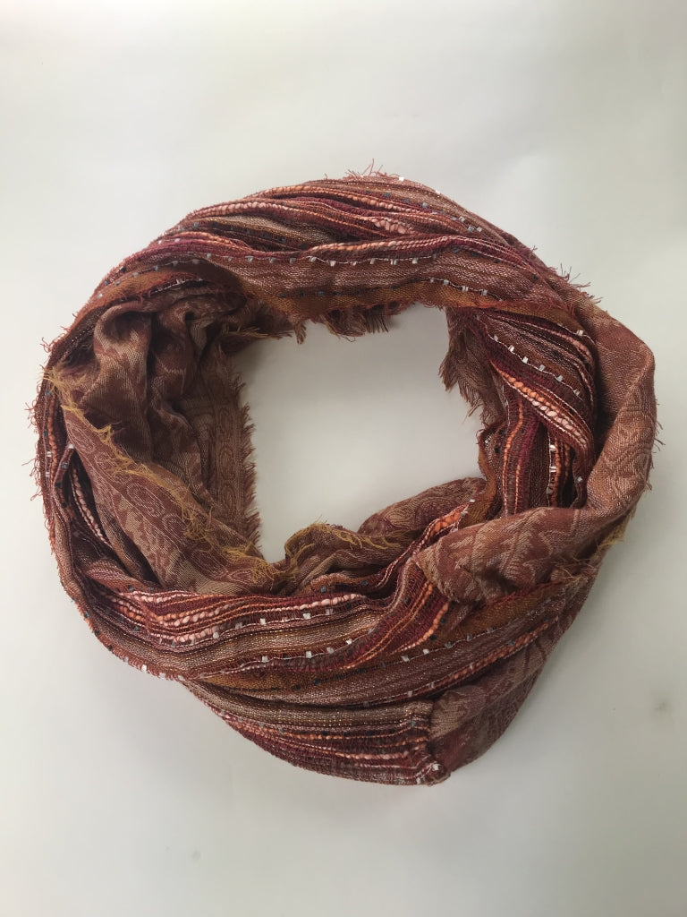 Brown Floral Scarf - Size: One Size 