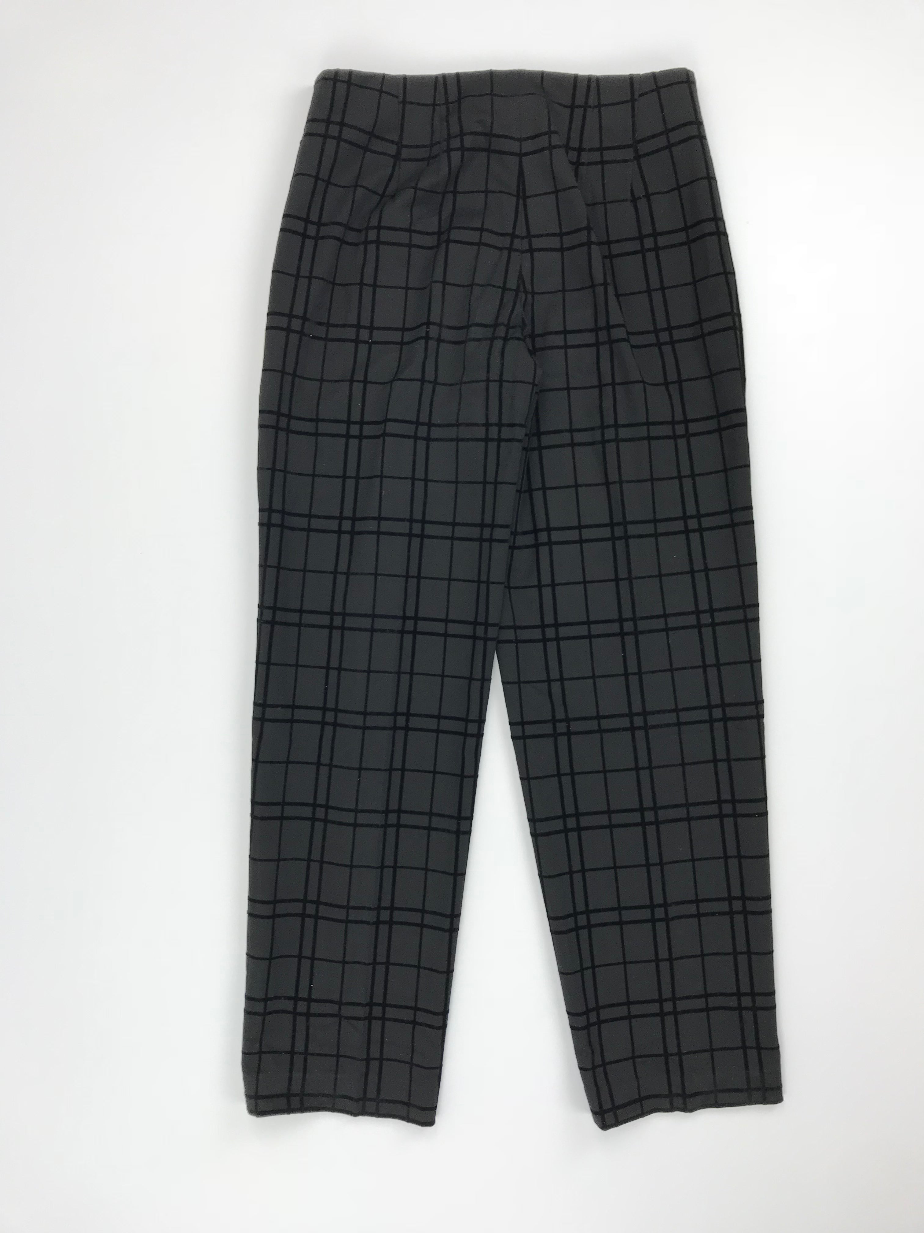 black and grey plaid pants