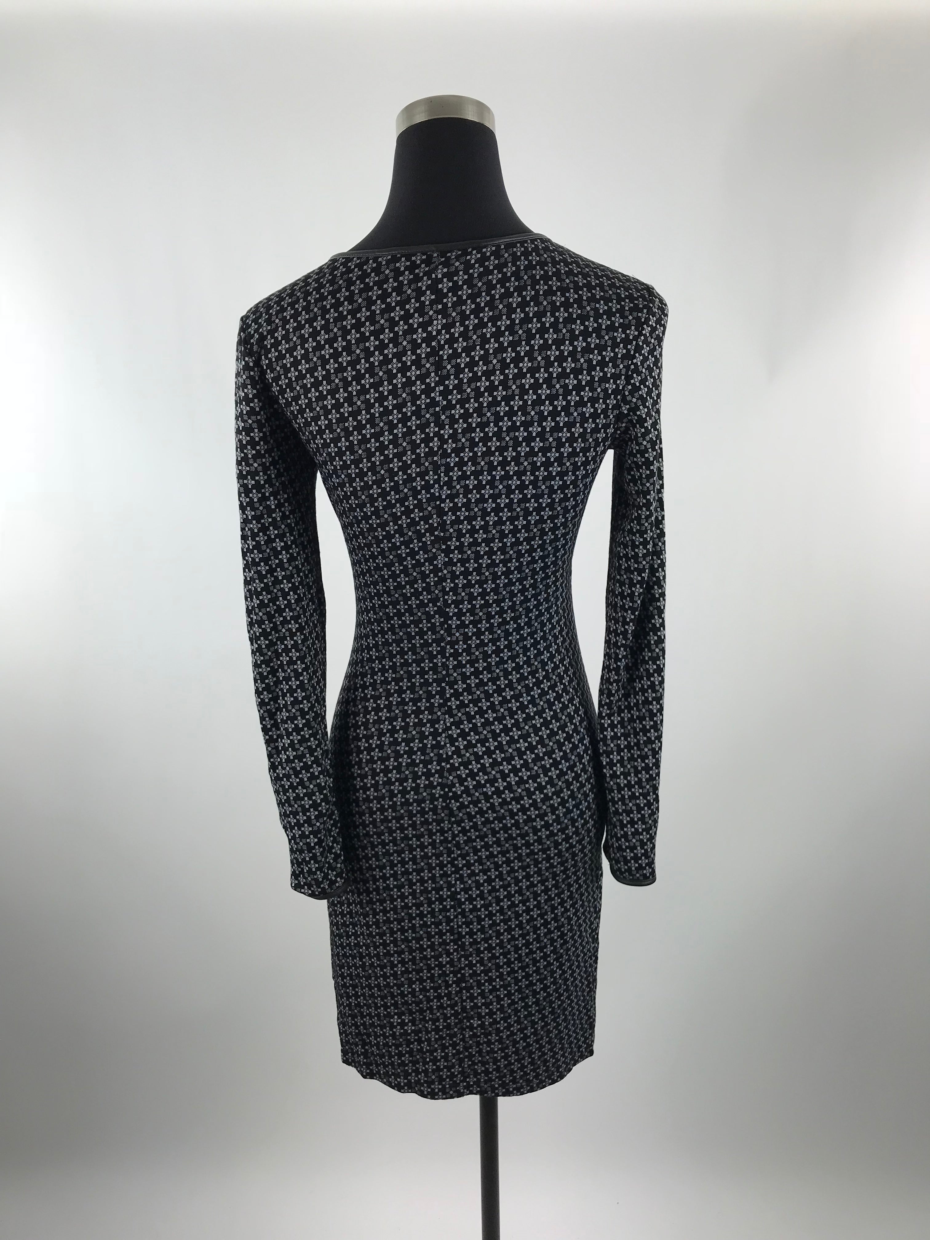 max studio black and white dress