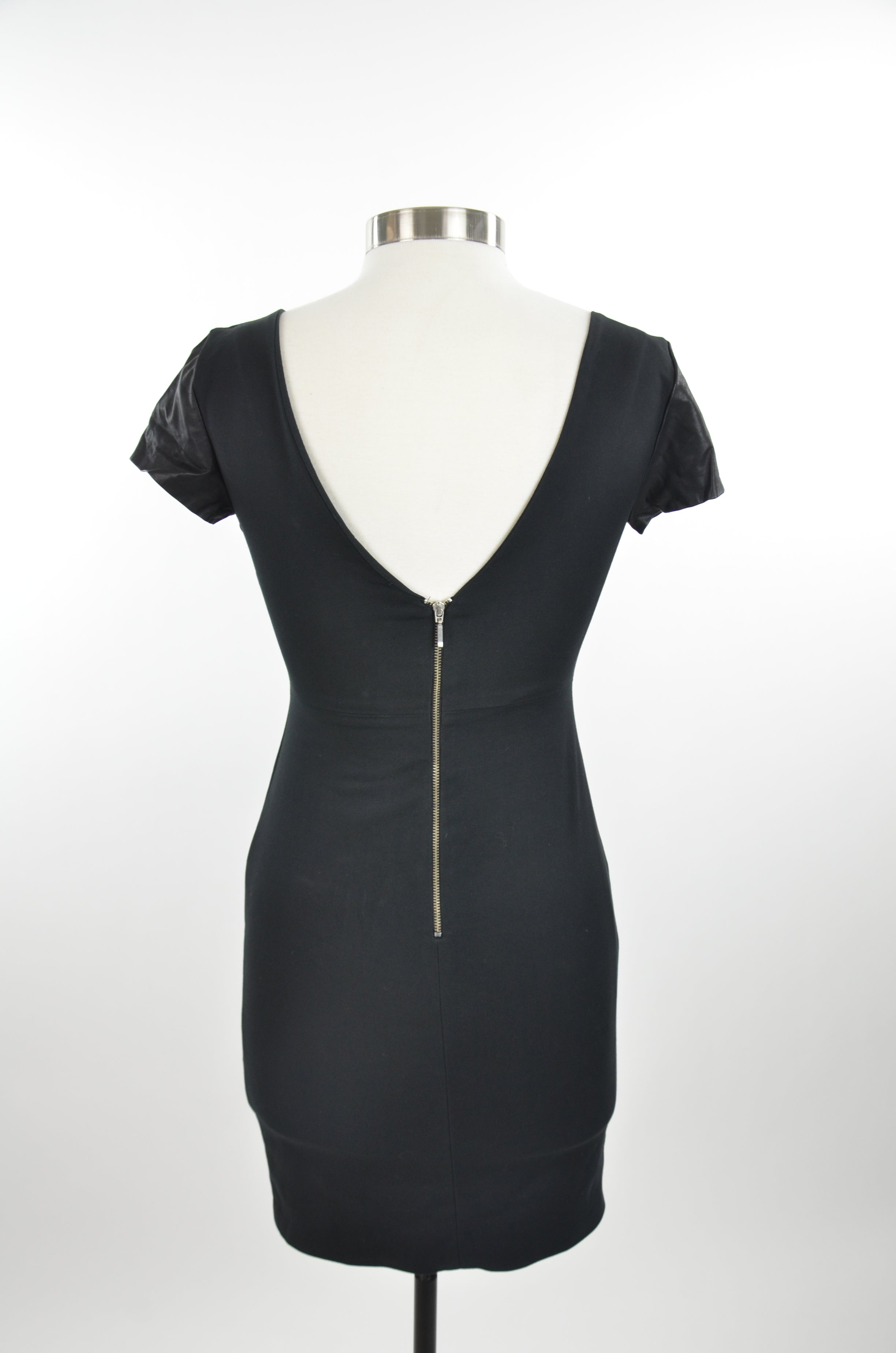 zara woman black dress