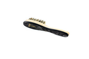 Horn brush pocket sized for mens facial hair