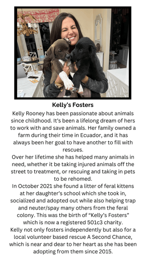 Kelly Rooney has been an animal lover her entire life. It’s been a lifelong dream towork with and save animals, starting with the desire to be a vet at a young age. Her family owned a farm during -2.png__PID:b9a9d8b2-fb03-4192-98d5-392df7c03d88