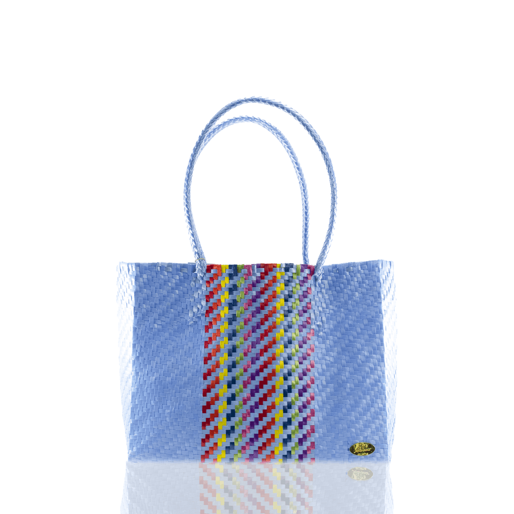 Bag recycled plastic, rainbow colours