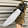 Image of 10" Fixed Blade Knife 5" Partially Serrated Blade Camping Knife Survival Knife