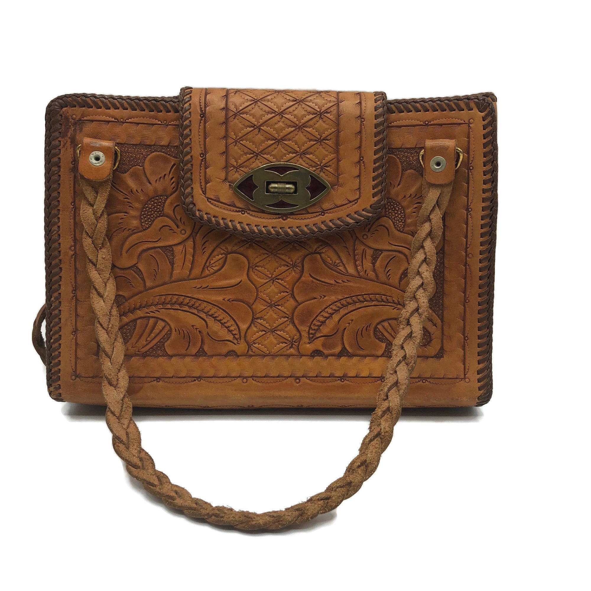 tooled leather purse