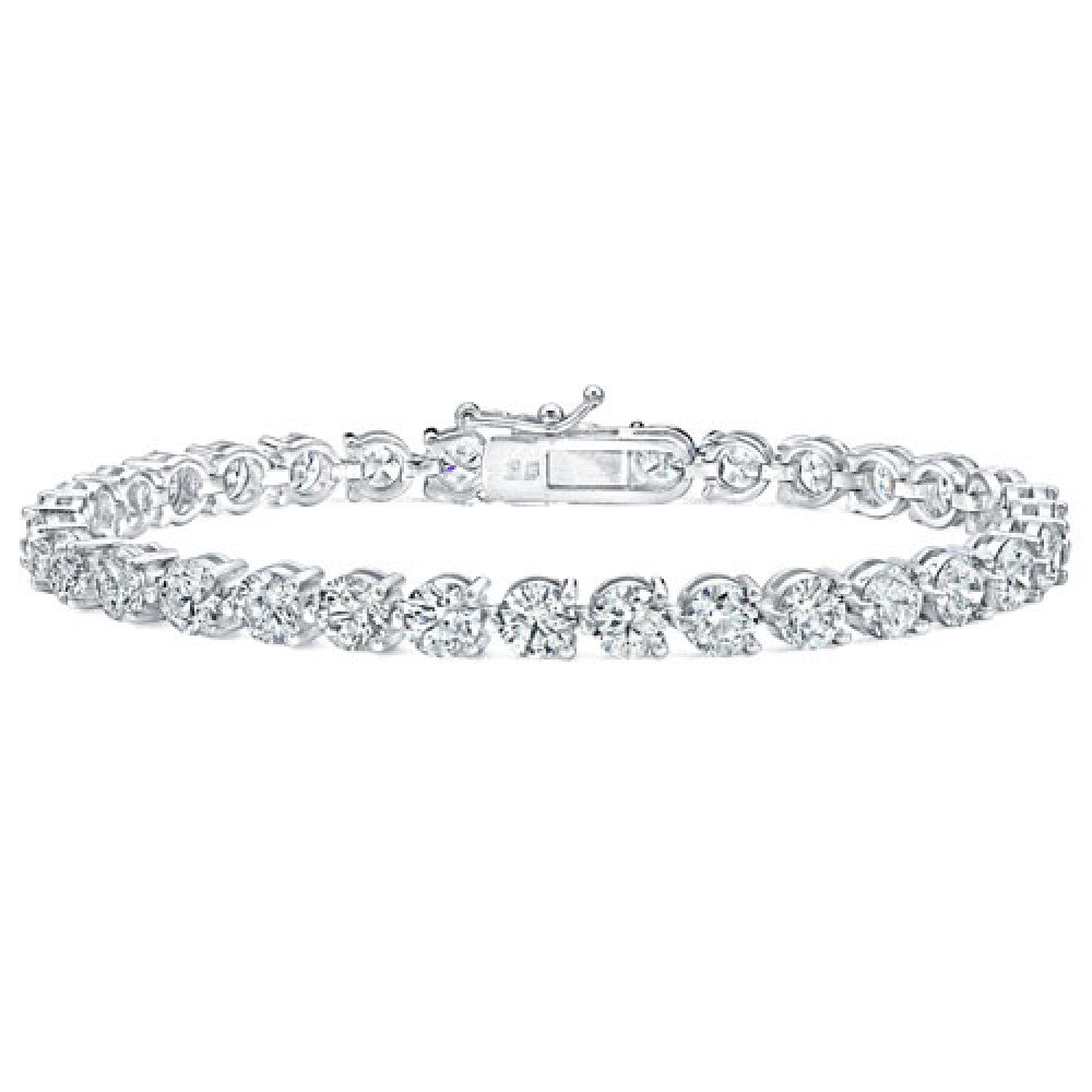 Diamond Tennis Bracelet (15.36 ct Diamonds) in White Gold – Beauvince