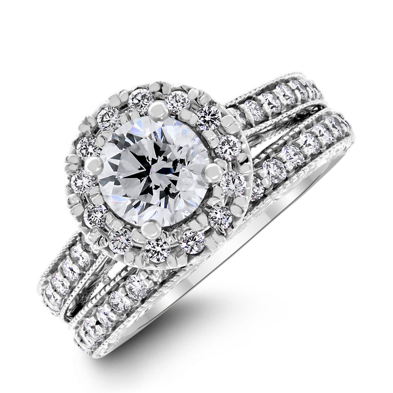 Rita Engagement Ring Bridal Set 1 06 Ct Round Gvs2 Eglusa Diamond In Beauvince