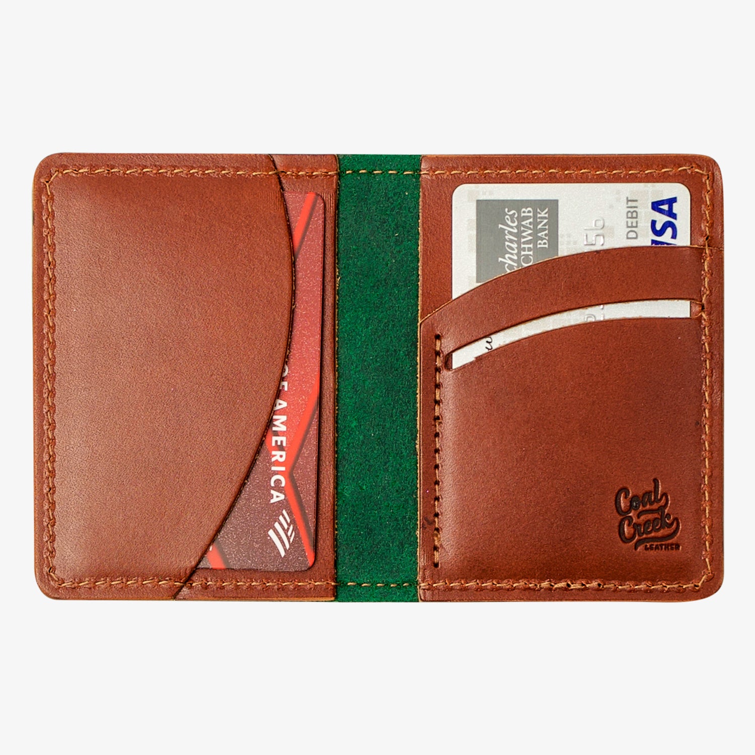 Olympia Bifold Wallet - Red/Tan – Coal Creek Leather