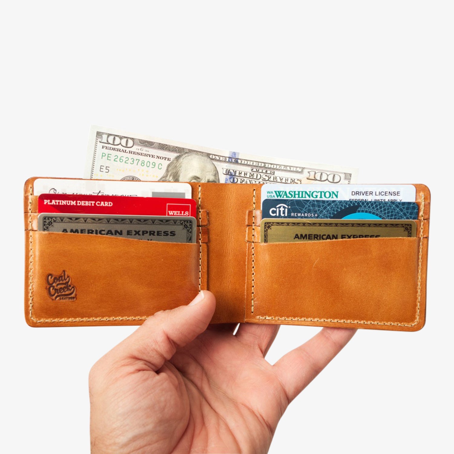 Redmond Card Wallet - Pine – Coal Creek Leather