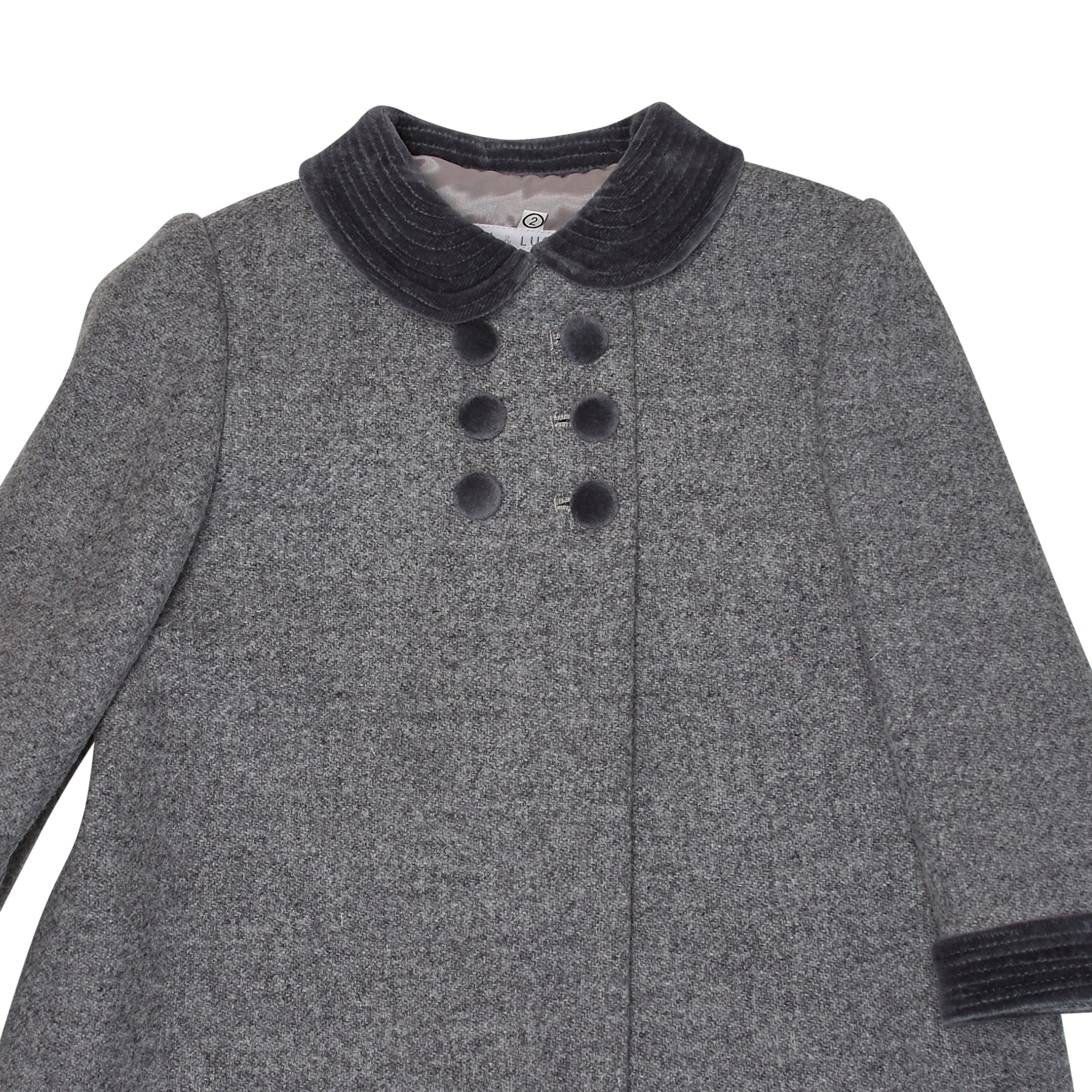 Grey children's overcoat | Classic Spanish childrenswear - LUCA & LUCA